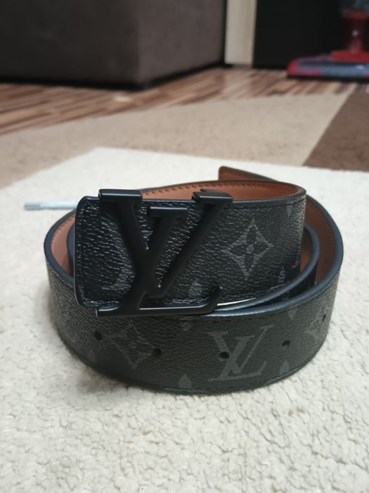 Curea Stil Louis Vuitton Monogram Eclipse - Negru Mat