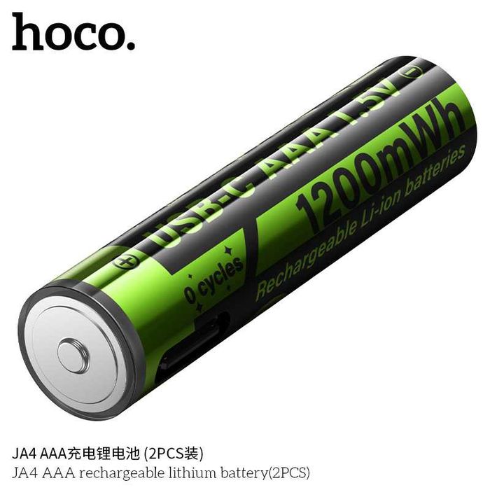 Hoco JA4 перезаряжаемые литиевые AAA-батарейки Rechargeable Battery
