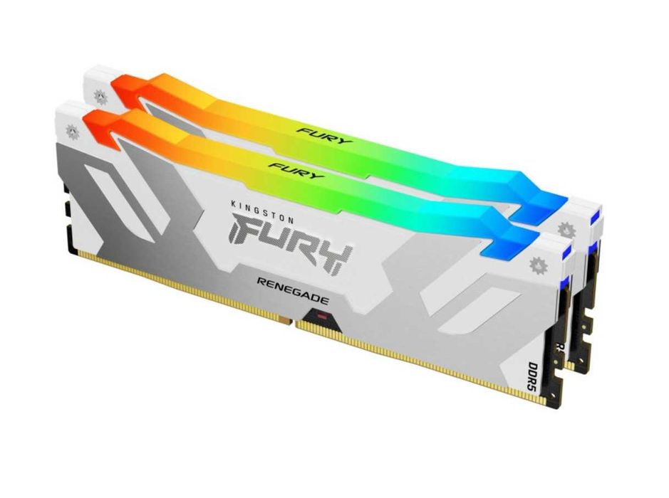 Memorie Kingston FURY Renegade White RGB 64GB DDR5 6000MHz CL32 Dual Channel Kit 2x32GB