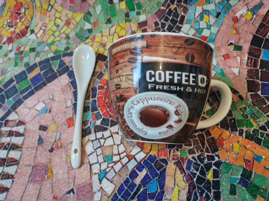 Чаша за кафе с лъжичка от Испания