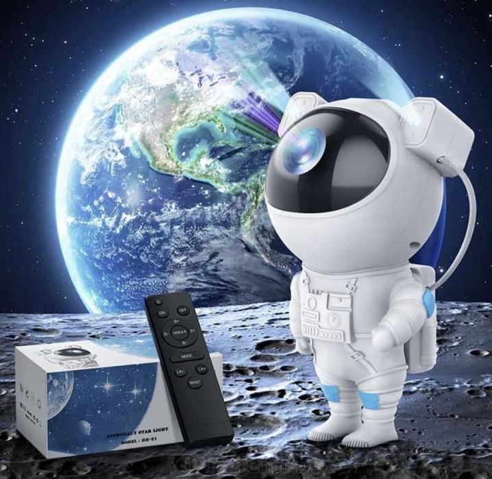 Нощна лампа астронавт с Bluetooth проектор прожектор детска