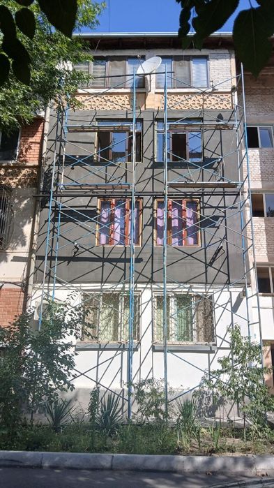 Утепление фасадов на высоте