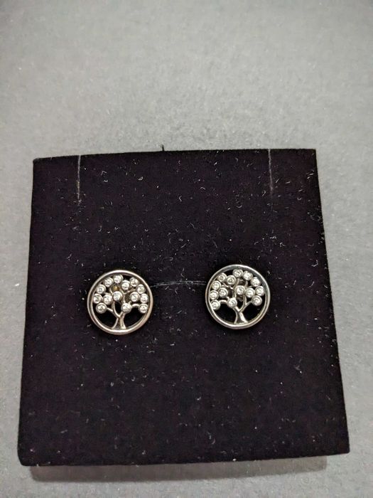 Cercei argint Copacul Vieții cu cristale zirconia, noi