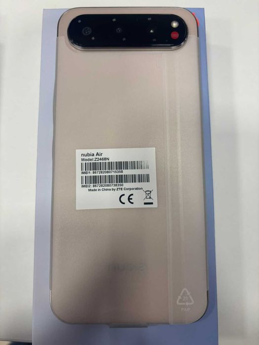 ZTE Nubia Air 256GB 8GB Gold, Нов , 36 месеца гаранция