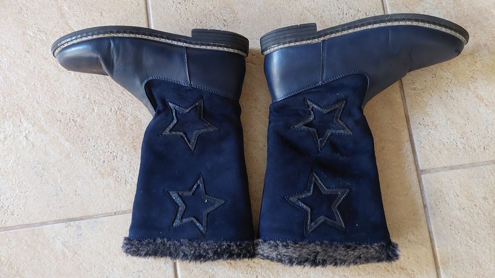 Cizme inalte fetite, din piele, M33