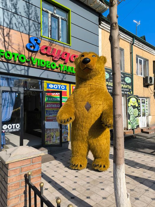 Ayiq, Айиклар, Ayiqlar, Medved, Медведь . Надувной медведь.  b/u