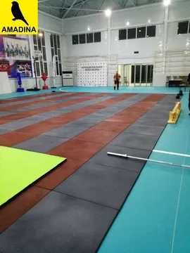 Sport zali uchun rezina plitkalar, резиновая плитка для спортзала.
