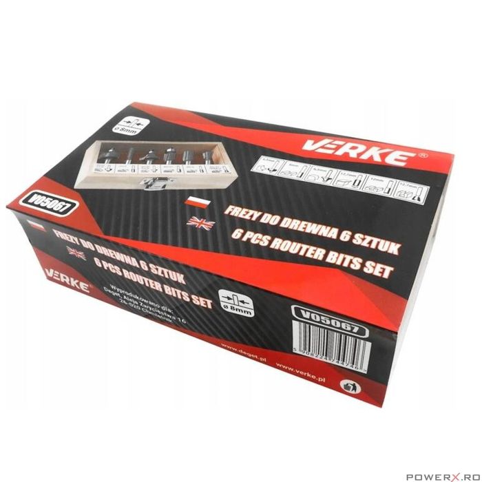 Set freze lemn, 6 piese, 8mm, Verke