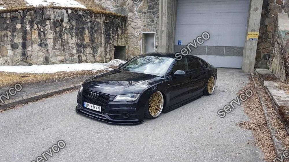 Prelungire splitter bara fata Audi A7 C7 4G8 S-Line 2010-2014 v2 - Maxton Design