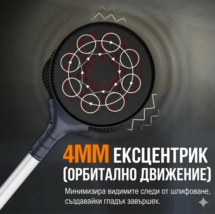 Безчеткова Шлайфмашина за стени и тавани / Жираф MAXXT MBLS400F