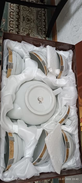 Чайный сервиз в комплекте 1 чайник 6 пиалушки