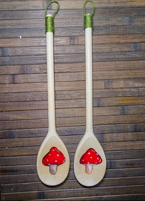 Ръчно рисувани дървени лъжици