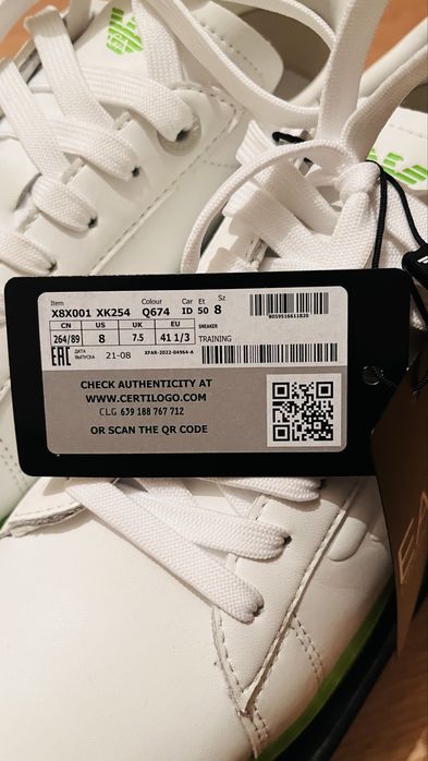 Новый кеды EA7 оригинал 100%