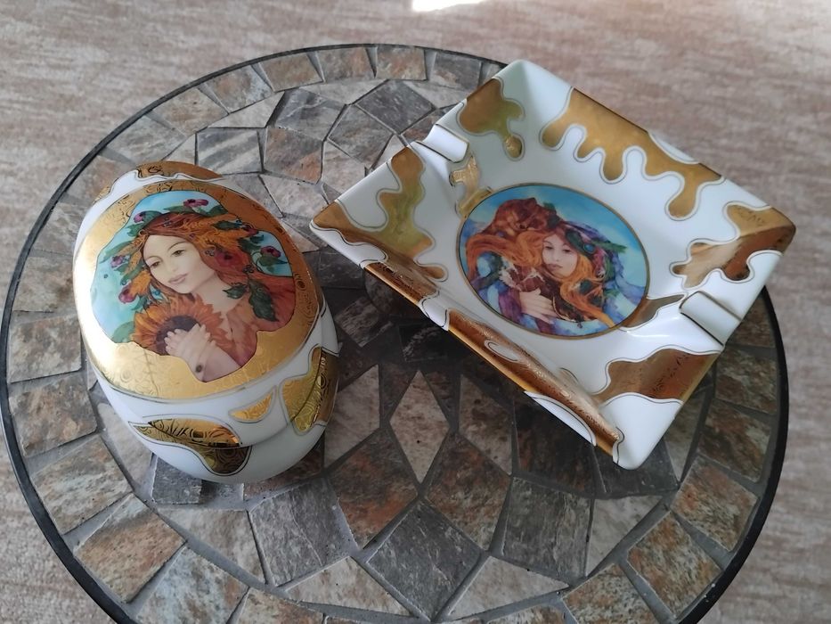 Bomboniera si Scrumiera Portelan Hollohazi