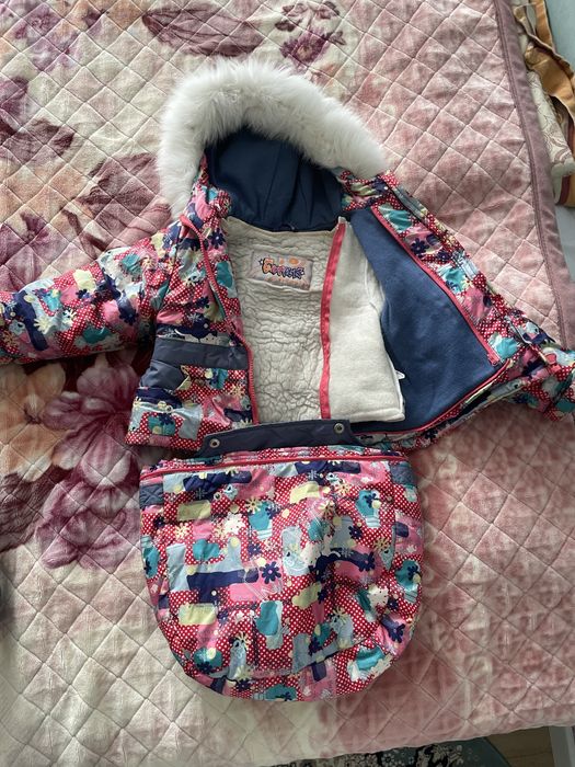 Детский зимний комбинезон трансформер зимняя куртка