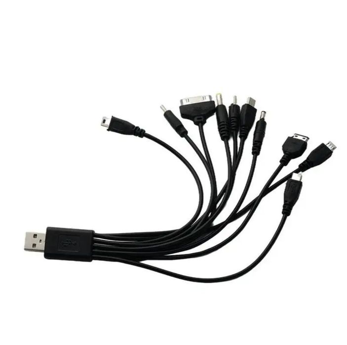 10în1: cabluri încărcare Nokia, LG, Sony, Ipod, Motorola, Samsung etc