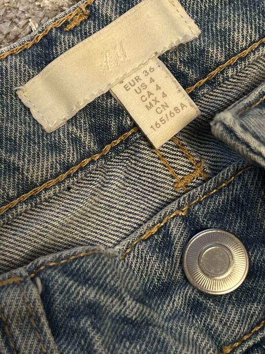 Blugi cu croială slim fit, talie înaltă, până la gleznă