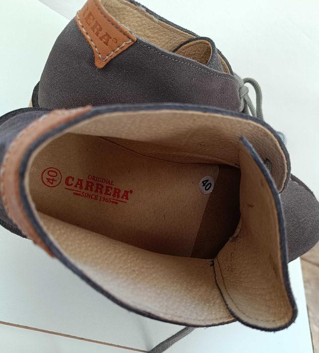 Ghete chukka suede 45 plain toe Carrera NOI piele naturala moale
