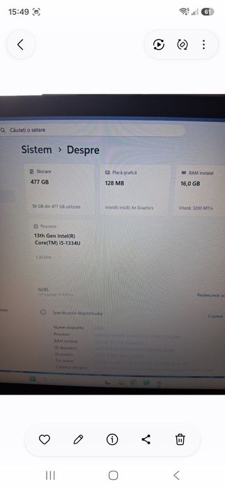 Vând laptop HP i5 nou