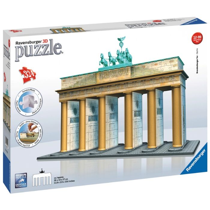 Puzzle 3D Ravensburger Poarta Brandenburg 324 piese [sigilat] + Cadou