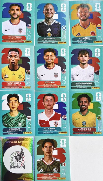 Наклейки Panini World cup 2026 обмен