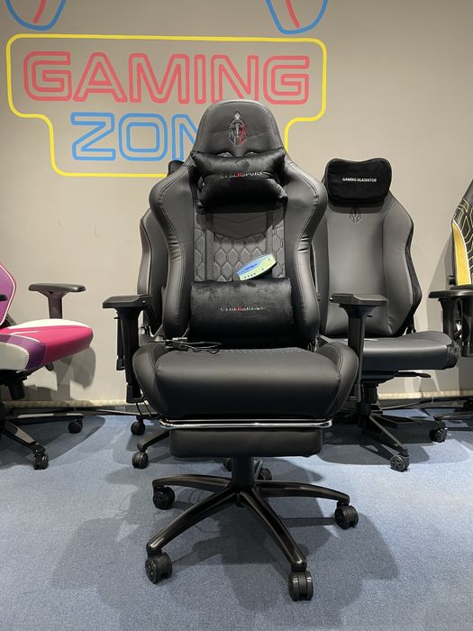 Компьютерное массажное игровое офисное геймерское кресло Gladiator