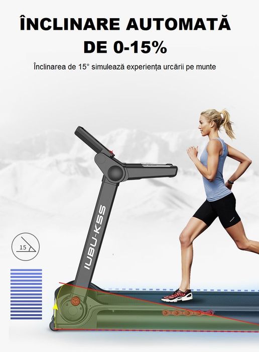 Banda Alergare K5S Electrica Viteza 15km/h 140Kg Inclinare automata