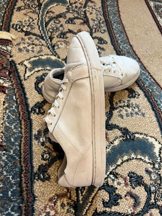 Adidasi piele naturala albi extra light ușori casual