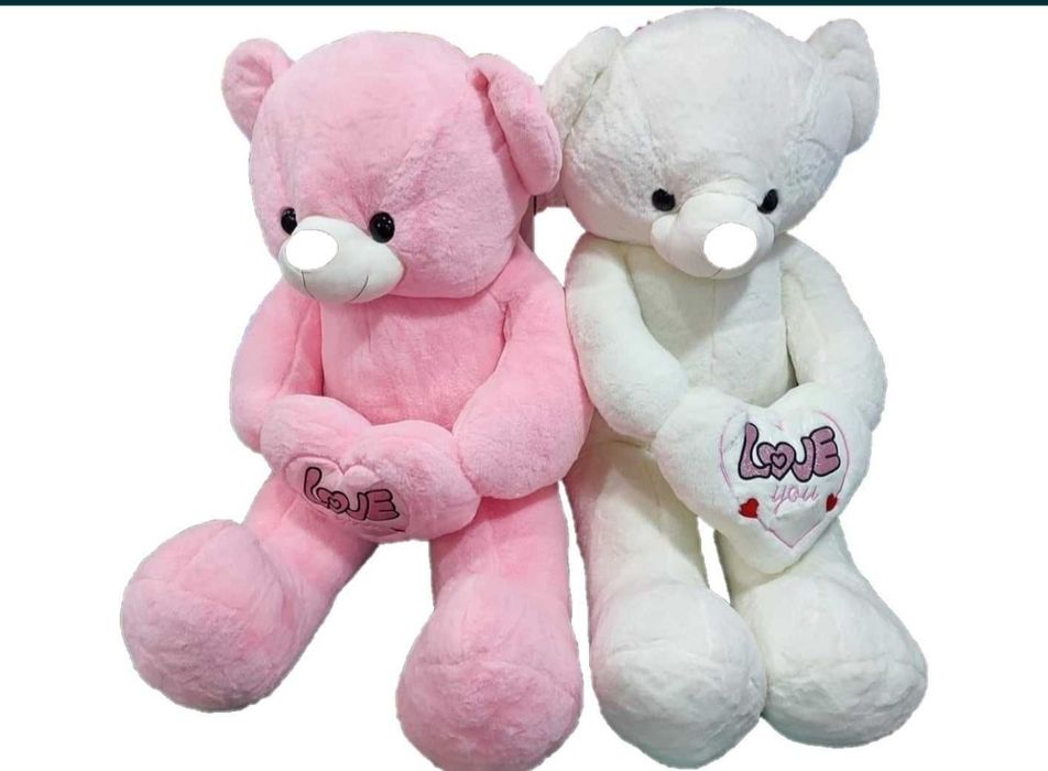 Голямо Плюшено Мече, от 100 до 300см, Розово, Бяло, Кафяво, Сиво и др