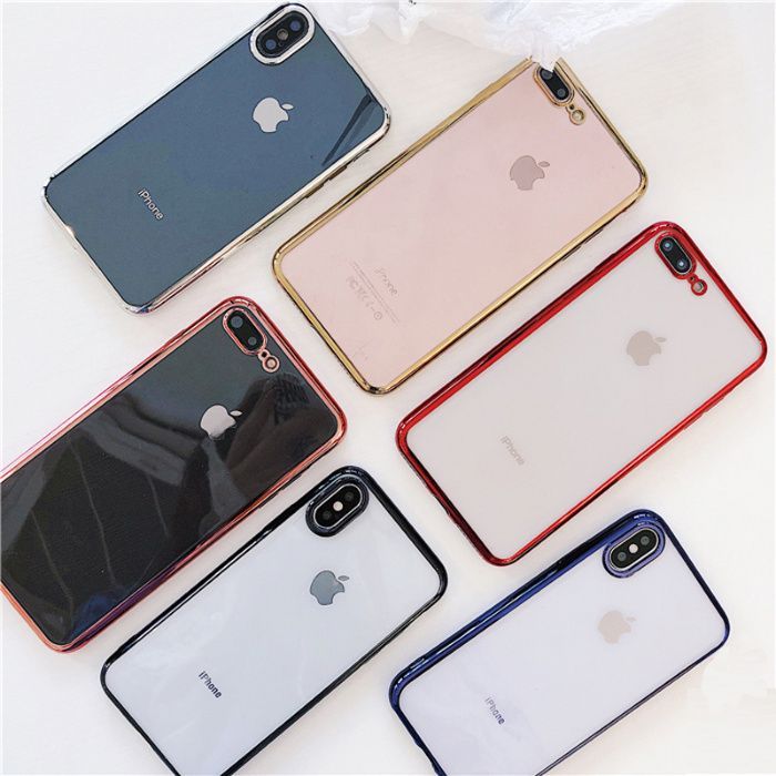 Husa margini metalizate iPhone SE 2020 ,6 ,6s,6 Plus,7,7 Plus,8,8 Plus