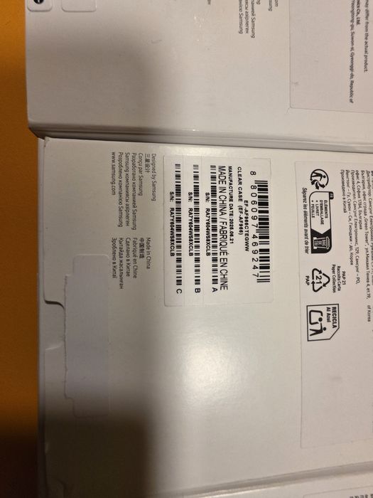 Huse originale pentru Samsung Z Fold7 Clear Magnet Case open box