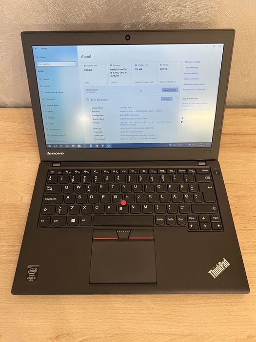 Lenovo thinkpad x250 i5 diagnoza