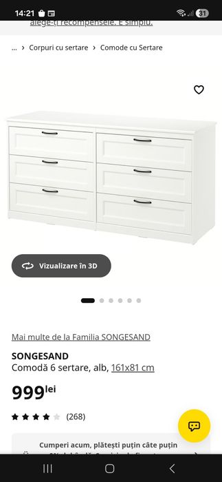 Set comoda + 2 noptiere Ikea