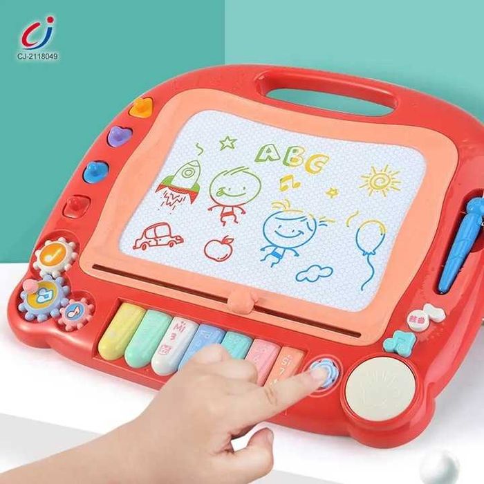 Tablita Multifunctionala de Scris Magnetica, cu Clapete, Toba cu Lumin