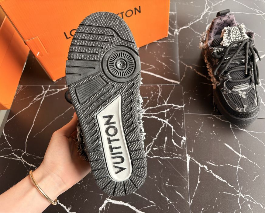 Louis Vuitton LV Skate Sneaker black denim & crystals – mărimea 37