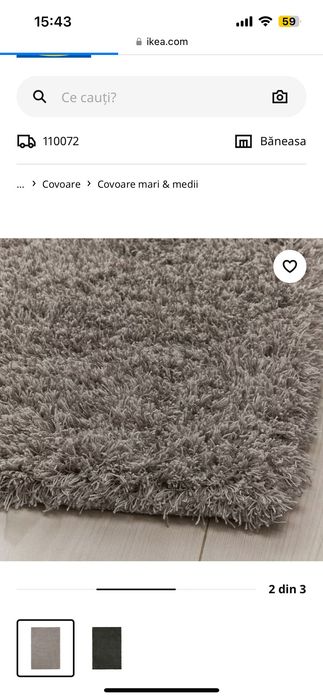 Covor living pufos ikea