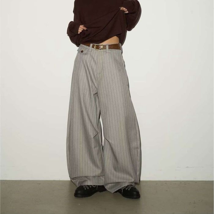 Бэгги брюки в полоску