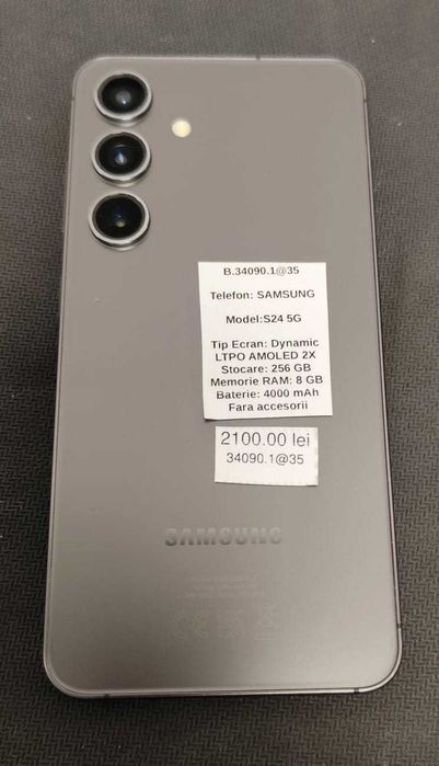 (AG 35)Telefon Samsung S24 5G  b.34090 - 2100 Lei Garantie 2ani!