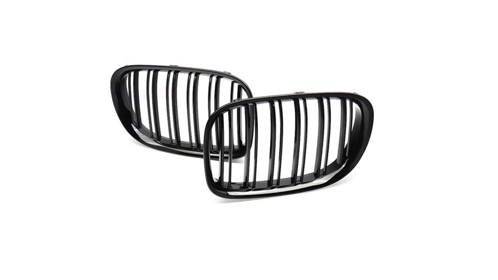 Set 2 grile duble, negru lucios, M Design pentru BMW F01 F02