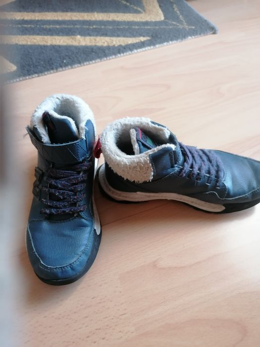 Ghete din piele cu blanita