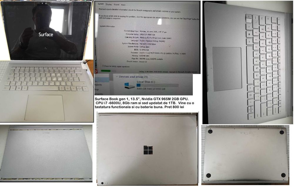 Vand/dezmembrez macbook 2016, 8 Gb DDR3, SSD 512Gb, retina