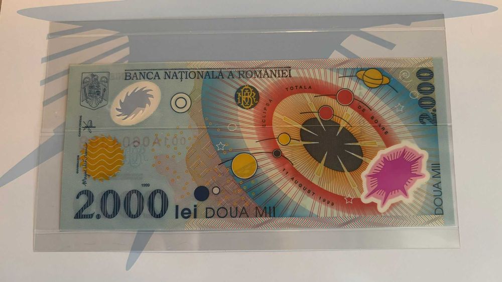 Bancnota 2000 lei Eclipsa editie rara BNR