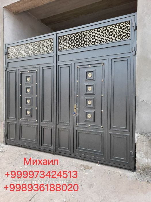 Железные Металлические Распашные ворота. Temir Darvoza.