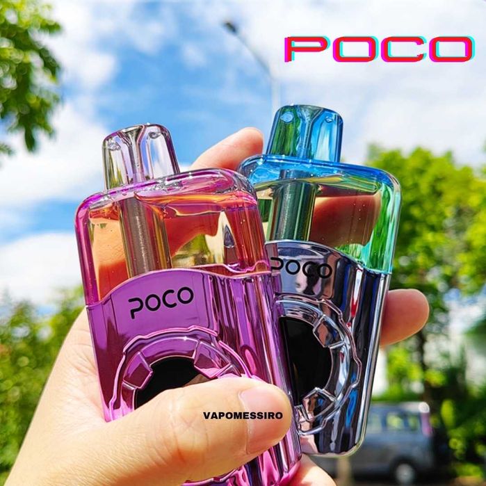 Vape POCO SC30000, recunoscute pentru finisajul lucios, gradientul de culoare și capacitatea mare.