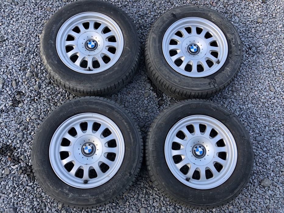 Jante BMW originale 15 cu anvelope iarna 205 65 R15 profil 6 mm