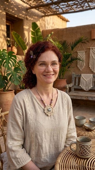 Colier Boho-Chic Handmade - Bumbac, Lemn și Inimă Filigranată (NOU)