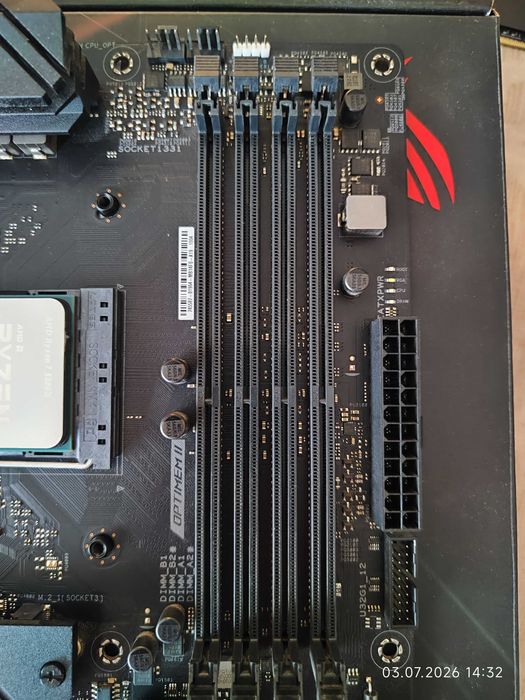 Комплект Ryzen 7 5800X, RAM 32GB DDR4 3200, Asus Rog Strix B550F Gaming WiFi