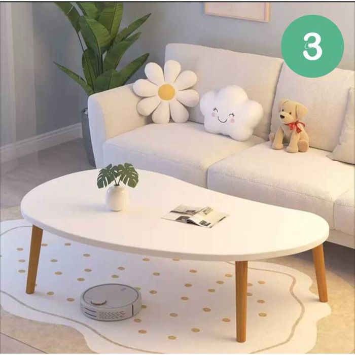 Журнальный Стол с полкой столик деревянный белый двухуровневый 3 вида