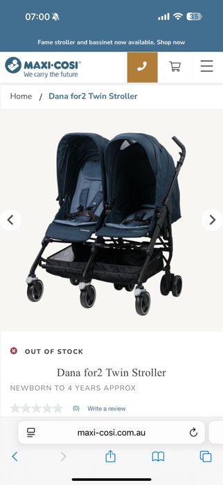 Căruț dublu Maxi-Cosi Dana for 2 – 500 lei – Craiova