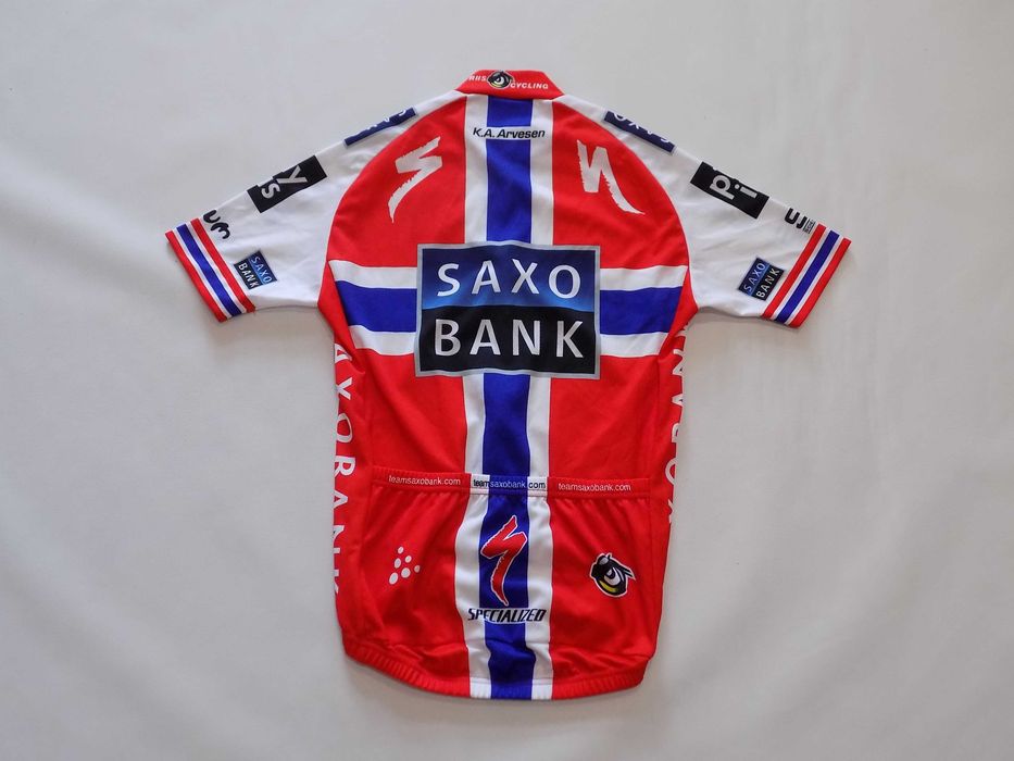 вело джърси craft saxo bank тениска мъжко колоездене оригинално XL/S